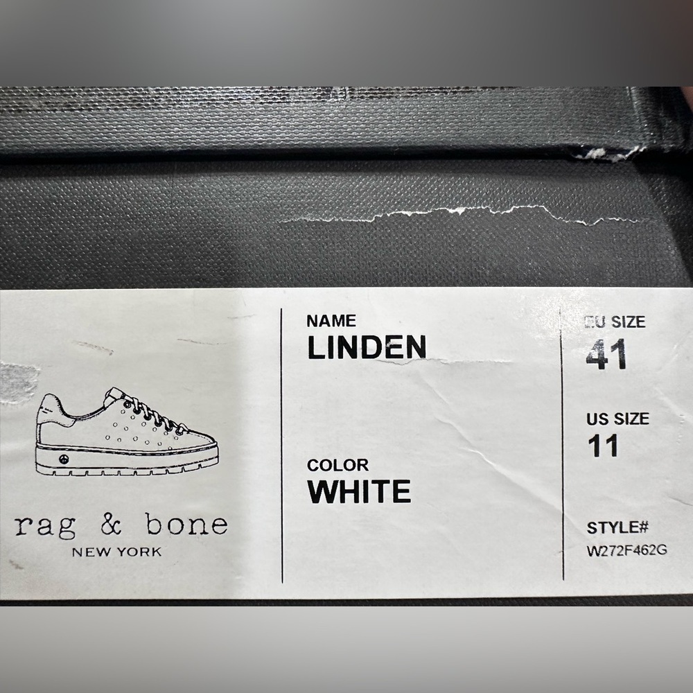 Rag & Bone Women's White Sneakers 41 US 11 - Picture 6 of 6